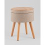 Пуф с ящиком Store Woody рогожка бежевая