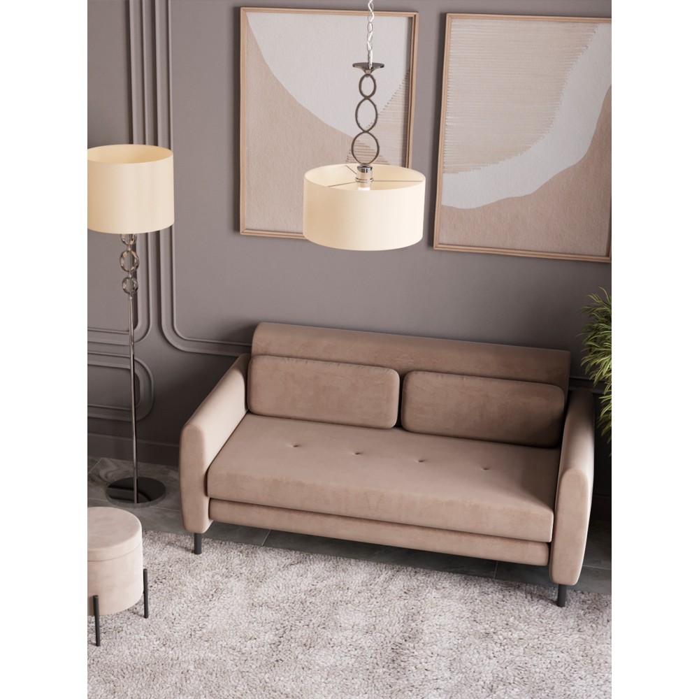 Диван-кровать прямой Барнаби велюр светло-серый Диван-кровать прямой Барнаби велюр светло-серый