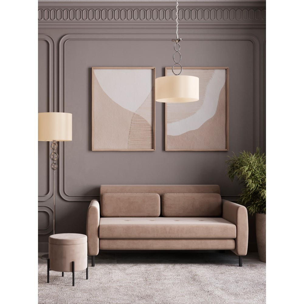 Диван-кровать прямой Барнаби велюр светло-серый Диван-кровать прямой Барнаби велюр светло-серый