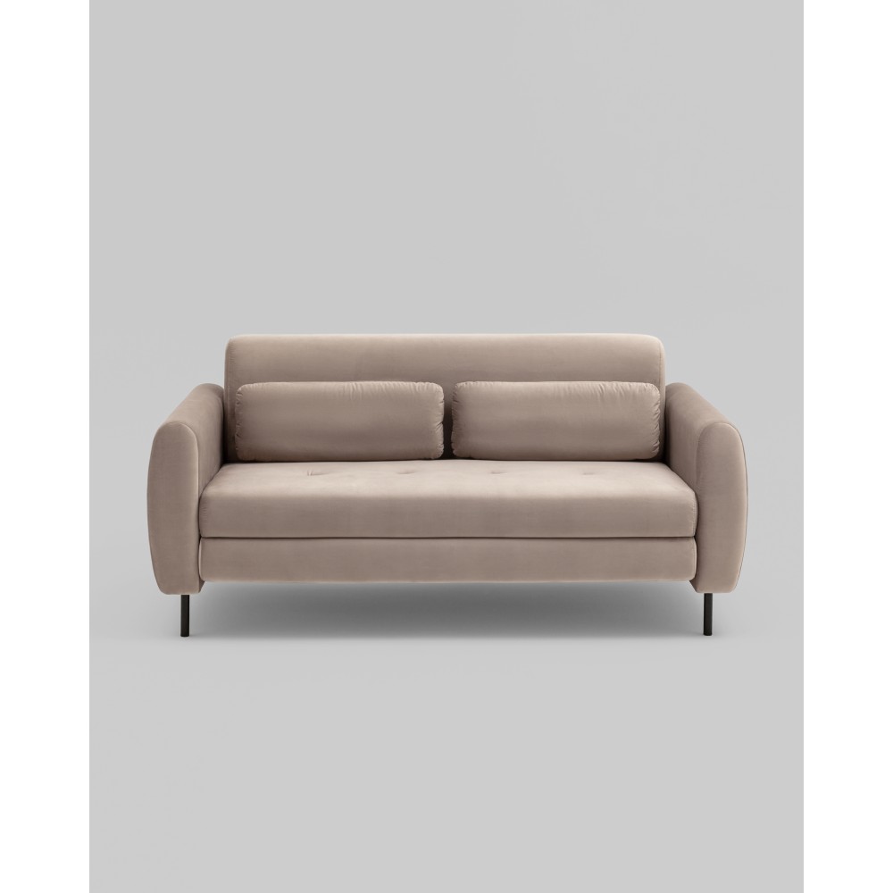 Диван-кровать прямой Барнаби велюр светло-серый Диван-кровать прямой Барнаби велюр светло-серый