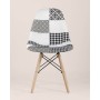 Стул Eames DSW пэчворк черно-белый