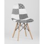 Стул Eames DSW пэчворк черно-белый