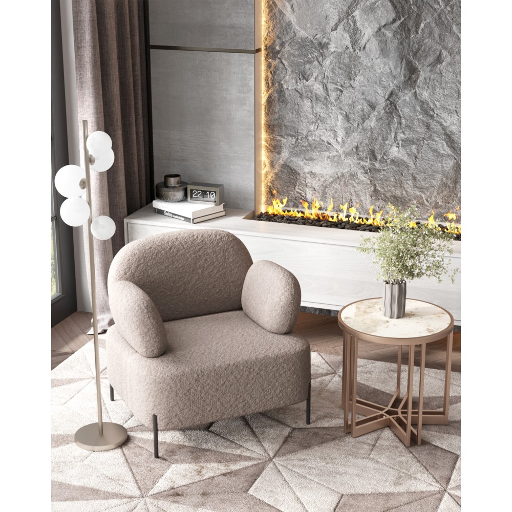 Кресло Кэнди ткань букле капучино Кресло Кэнди ткань букле капучино