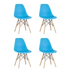 Стул Eames Style DSW бирюзовый x4 (разборный каркас)