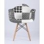 Кресло Eames DSW пэчворк черно-белое