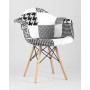 Кресло Eames DSW пэчворк черно-белое