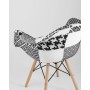 Кресло Eames DSW пэчворк черно-белое
