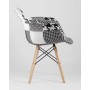 Кресло Eames DSW пэчворк черно-белое