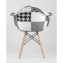Кресло Eames DSW пэчворк черно-белое