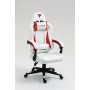 Кресло спортивное TopChairs Phantom бело-красный