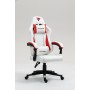 Кресло спортивное TopChairs Phantom бело-красный