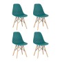 Стул Eames Style DSW темно-бирюзовый x4 (разборный каркас)