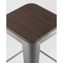 Стул барный TOLIX WOOD серебристый матовый