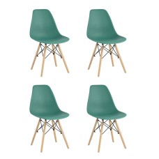 Стул Eames Style DSW серо-зеленый x4 (разборный каркас)