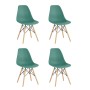 Стул Eames Style DSW серо-зеленый x4 (разборный каркас)