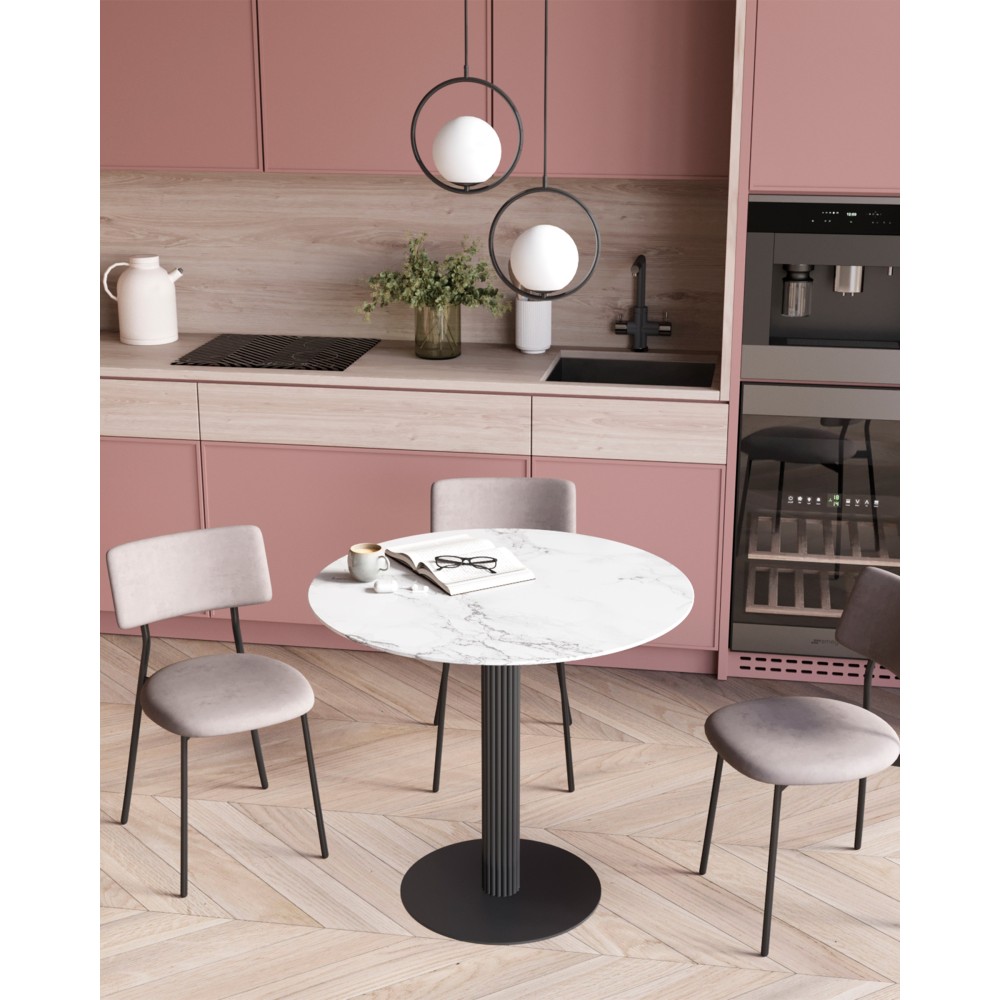 Стул Амелия велюр светло-серый Стул Амелия велюр светло-серый