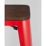 Стул барный TOLIX WOOD красный глянцевый