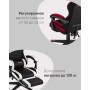 Кресло спортивное TopChairs Prophet с оттоманкой черно-белый Кресло спортивное TopChairs Prophet с оттоманкой черно-белый