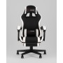 Кресло спортивное TopChairs Prophet с оттоманкой черно-белый Кресло спортивное TopChairs Prophet с оттоманкой черно-белый
