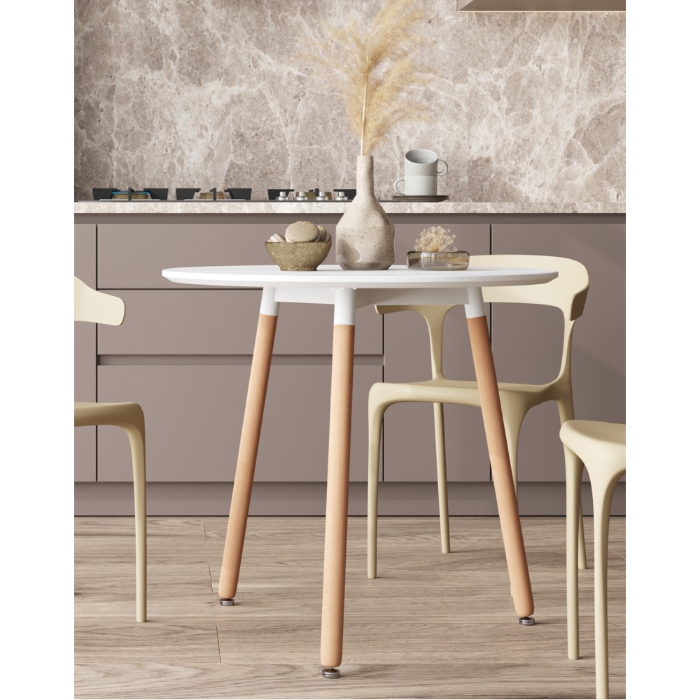 Стол круглый EAMES DST NEW D80 белый Стол круглый EAMES DST NEW D80 белый