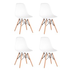 Стул Eames Style DSW белый x4 (разборный каркас)