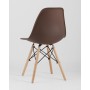 Стул Eames Style DSW коричневый x4 (разборный каркас)