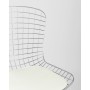 Стул обеденный Bertoia хромированный с белой подушкой