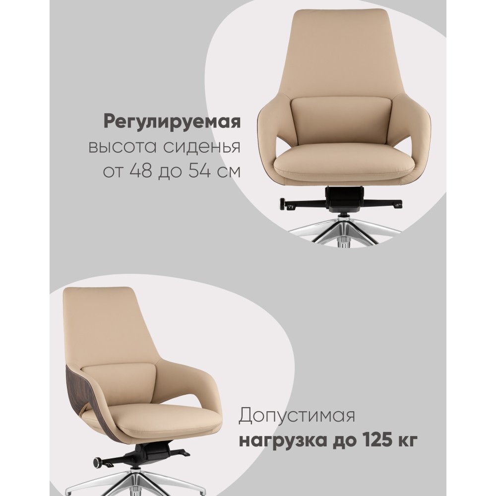 Кресло офисное TopChairs Reign бежевый Кресло офисное TopChairs Reign бежевый