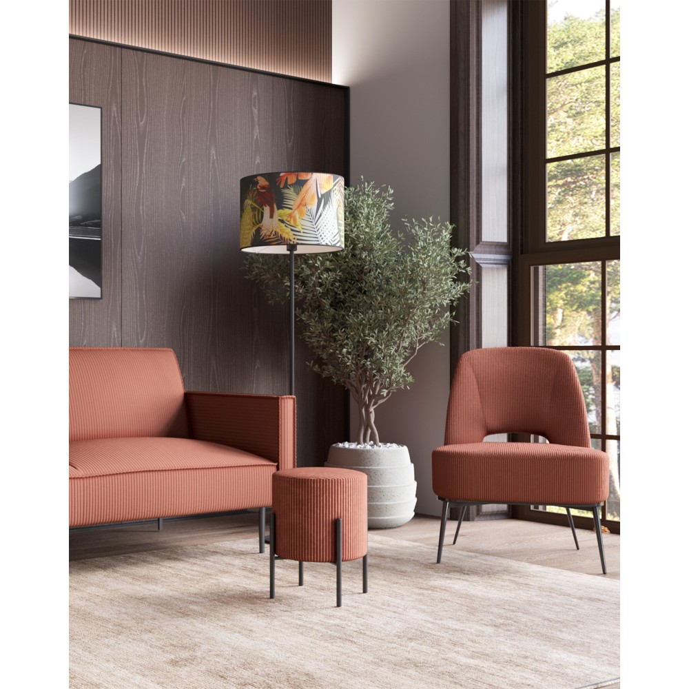 Кресло лаунж Бостон велюр рельефный коралловый Кресло лаунж Бостон велюр рельефный коралловый