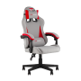 Кресло спортивное TopChairs Phantom ткань серо-красный