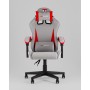 Кресло спортивное TopChairs Phantom ткань серо-красный