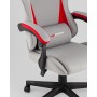 Кресло спортивное TopChairs Phantom ткань серо-красный