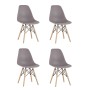 Стул Eames Style DSW темно-бежевый x4 (разборный каркас)