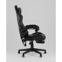 Кресло спортивное TopChairs Prophet с оттоманкой черный