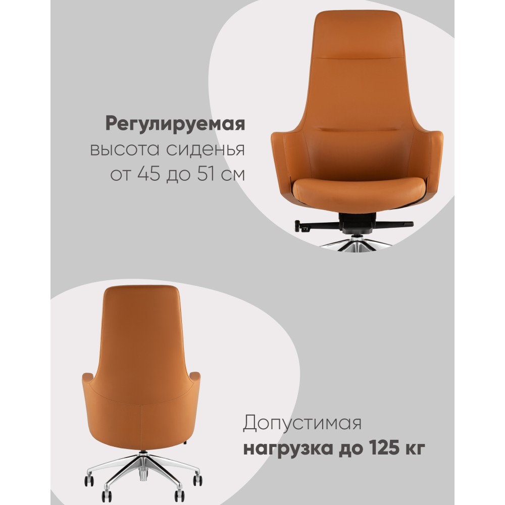 Кресло руководителя TopChairs Ferris коричневое Кресло руководителя TopChairs Ferris коричневое