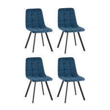 Стул Одди Original Square велюр синий (набор 4 шт) Стул Одди Original Square велюр синий (набор 4 шт)