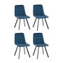 Стул Одди Original Square велюр синий (набор 4 шт)
