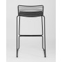 Стул полубарный Danny черный с черной подушкой