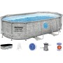 Каркасный бассейн Bestway Power Steel Swim Vista 56714 (427x250x100, с фильтр-насосом и лестницей)