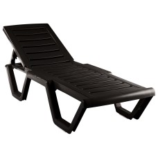 Шезлонг Ellastik Plast Атлант 186x63x32 (шоколадный)