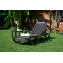 Шезлонг Ellastik Plast Capri Плетеный 195x73x41 (какао)