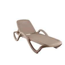 Шезлонг Ellastik Plast Capri Плетеный 195x73x41 (какао)