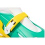 Роликовые коньки Ricos Kudo PW-128 XS (р-р 27-30, бирюзовый/желтый)