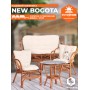 КОМПЛЕКТ " NEW BOGOTA " ( диван + 2 кресла + стол со стеклом ) /с подушками/