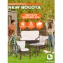 КОМПЛЕКТ " NEW BOGOTA " ( диван + 2 кресла + стол со стеклом ) /с подушками/