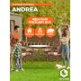Комплект обеденный "ANDREA" ( стол со стеклом + 4 кресла + подушки)