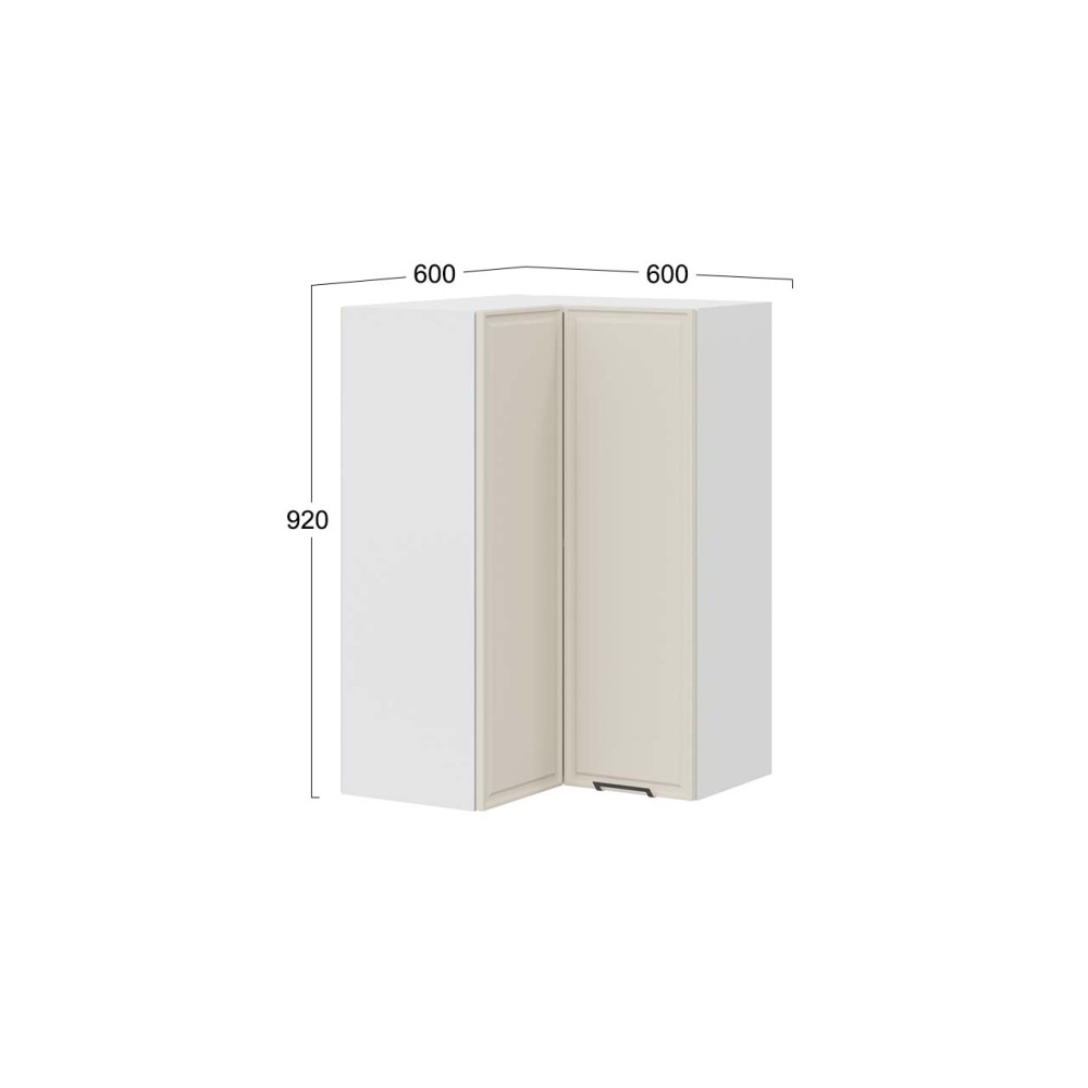 Шкаф навесной угловой прямой «Белладжио» Шкаф навесной угловой прямой «Белладжио»