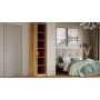 Шкаф для белья (580) с 1 дверью со стеклом «Порто»