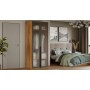 Шкаф для одежды (580) с 2 дверями со стеклом «Порто»
