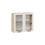 Шкаф навесной c двумя дверями со стеклом «Лорас»